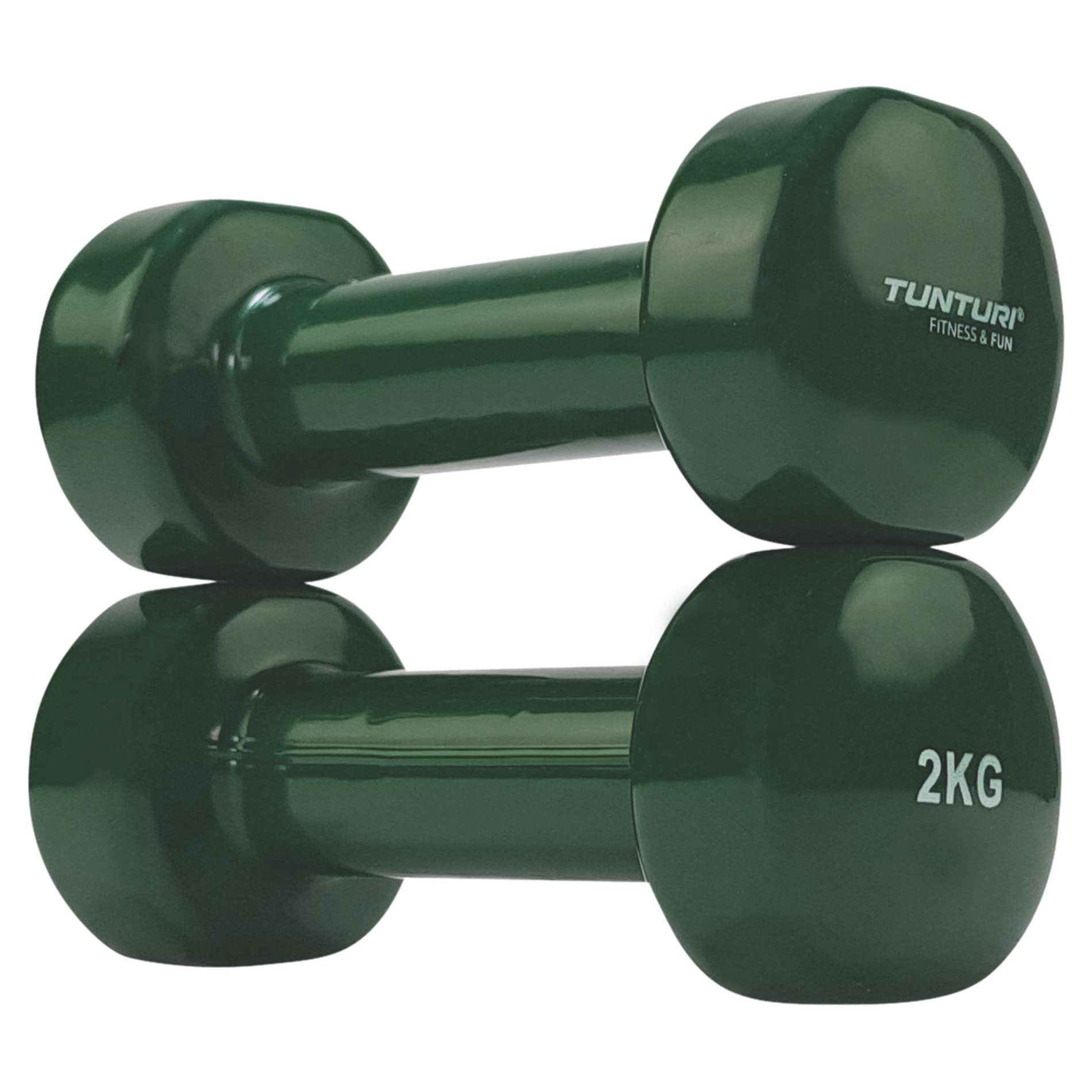 Tunturi Vinyl Dumbbells 2.0kg x Green x Pair