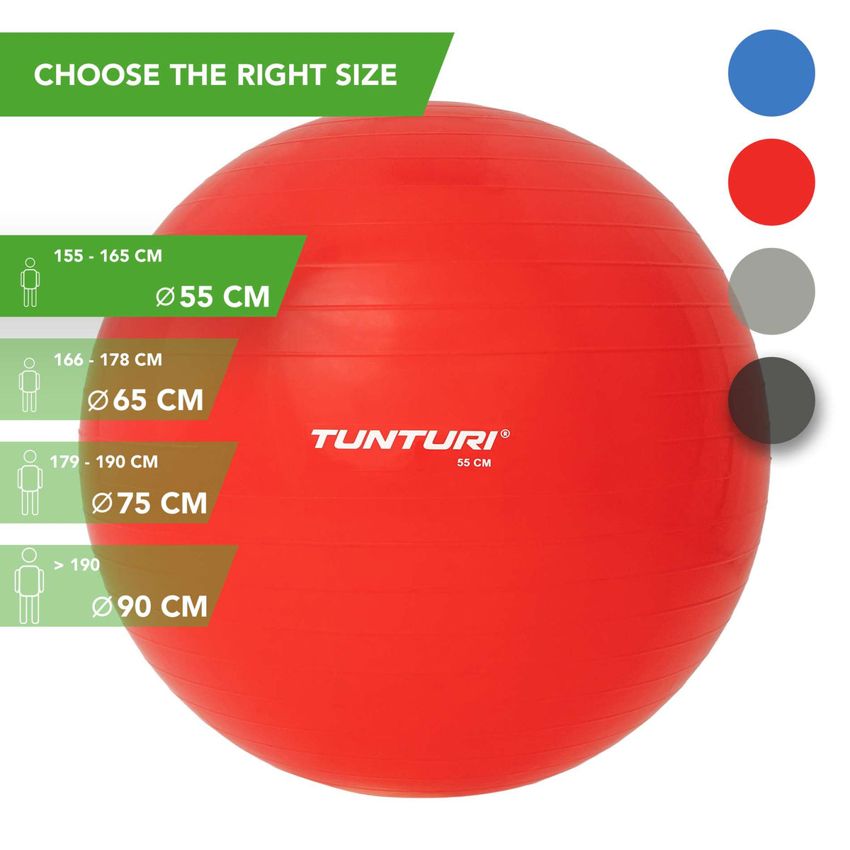 Tunturi Gymball 55cm x Red