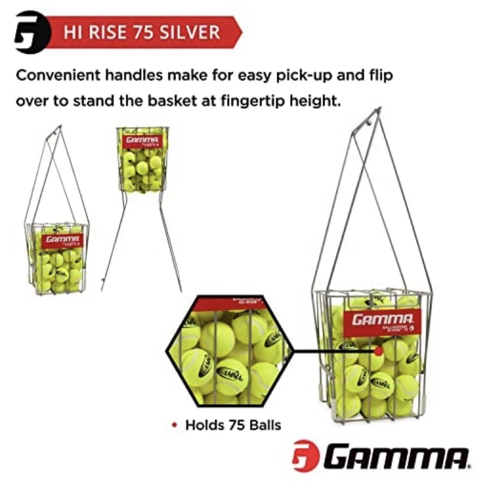Gamma Tennis Ball Hopper Hi-Rise 75(BH Hi-Rise6/box BHU11)